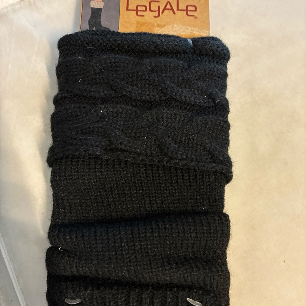 LeGale Black Knit Leg Warmers